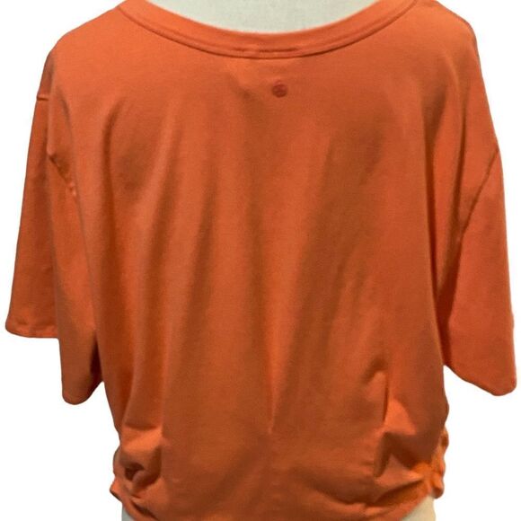 Zella Orange Coral Knot Wrap Short Sleeve Tee - Picture 5 of 8